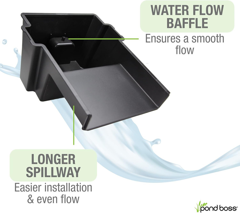 8-Inch Waterfall Spillway Box for Pondless Stream Water Features