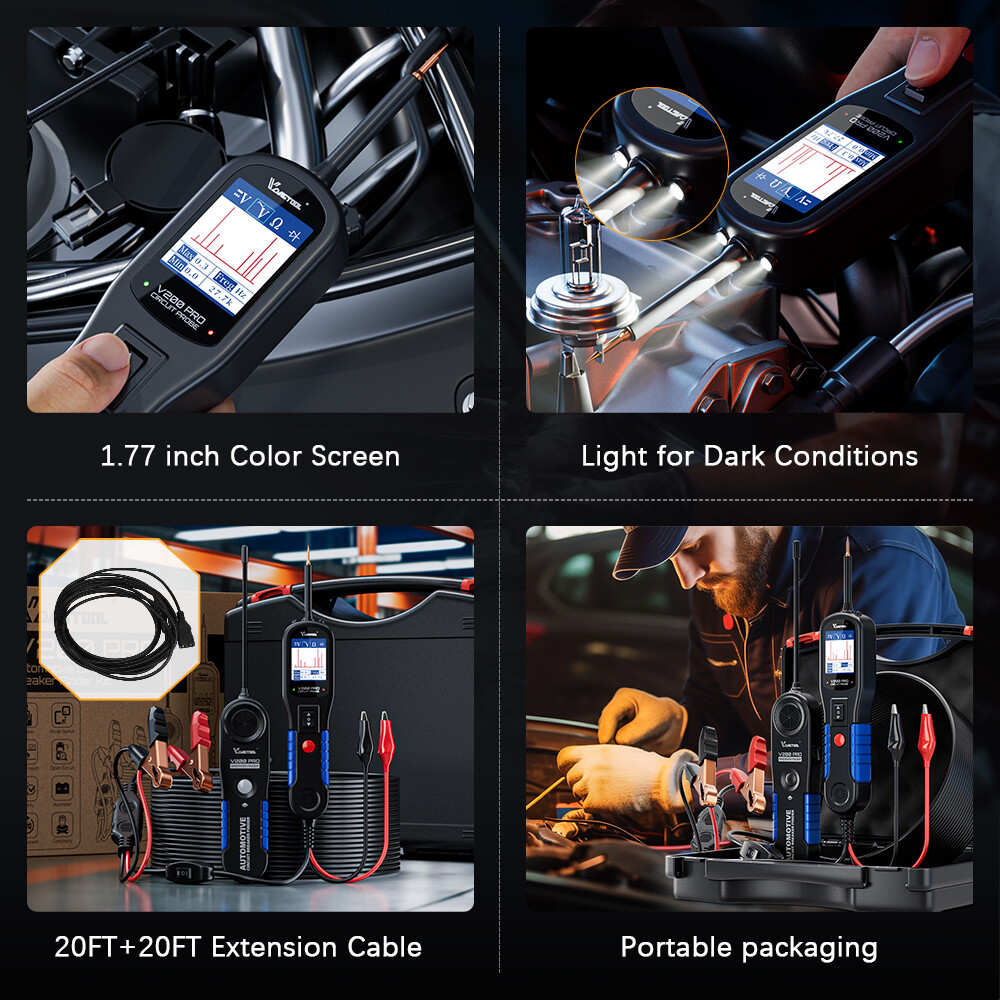 12V 24V Car Electrical Circuit Tester Powerscan Probe AVOMeter Diagnostic Tools