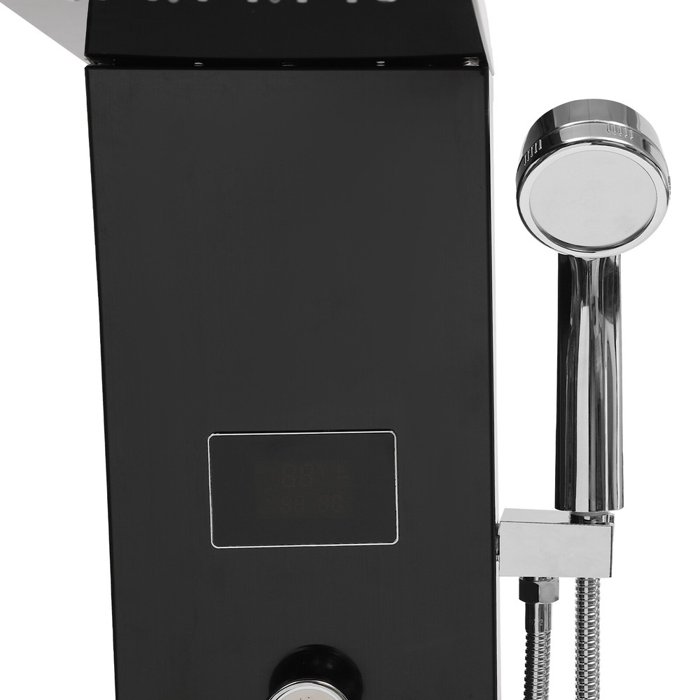 LED Rainfall Head Hand Shower Panel Tower System Bathrooms Waterfall Jets Faucet
