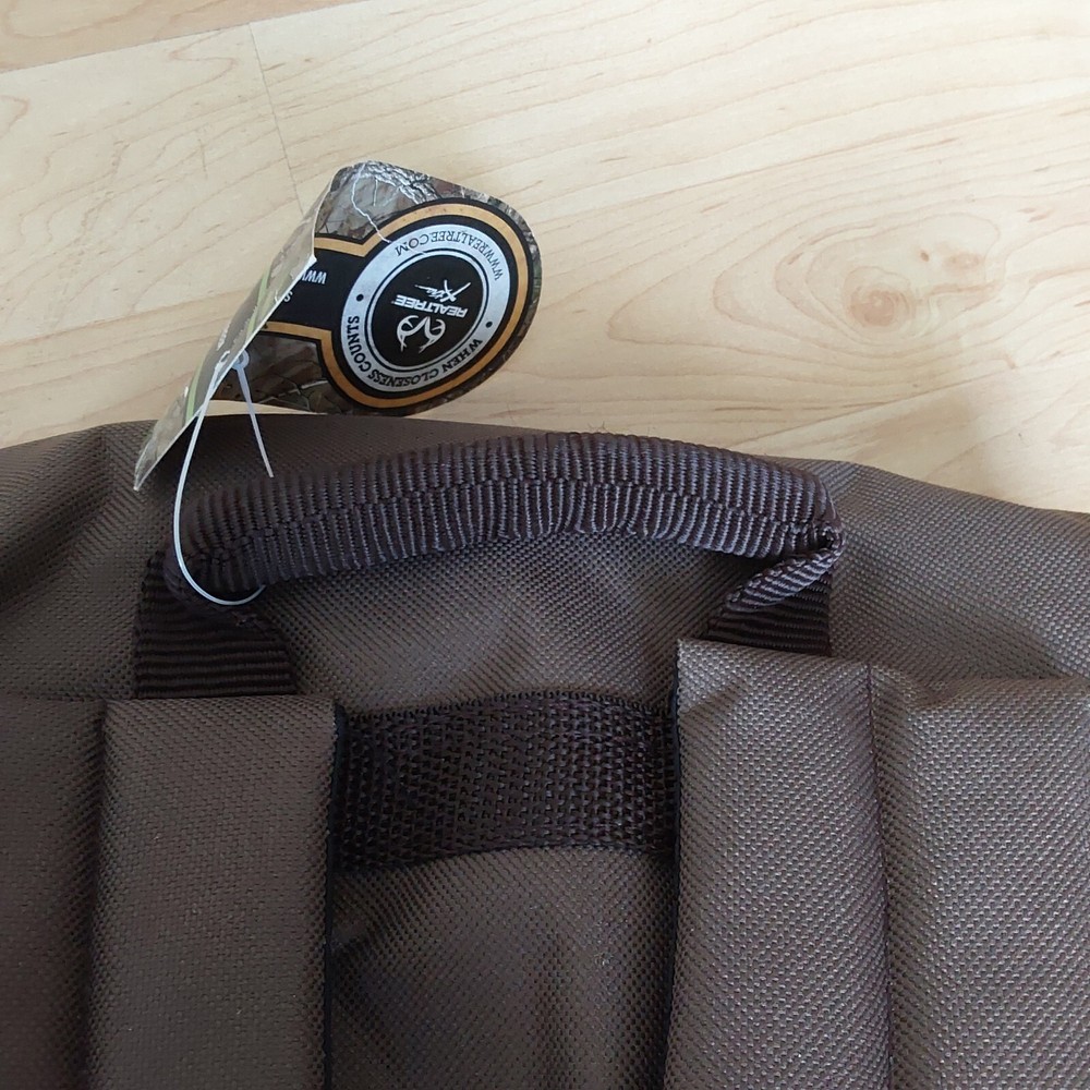 Real Tree pattern Backpack Pocket Camo/brown handle wipeable inside hiking READ