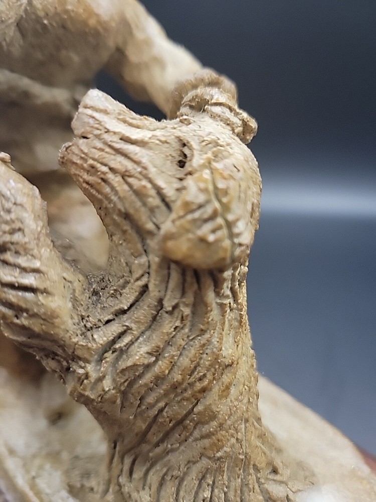 Boy And Dog Clay Sculpture