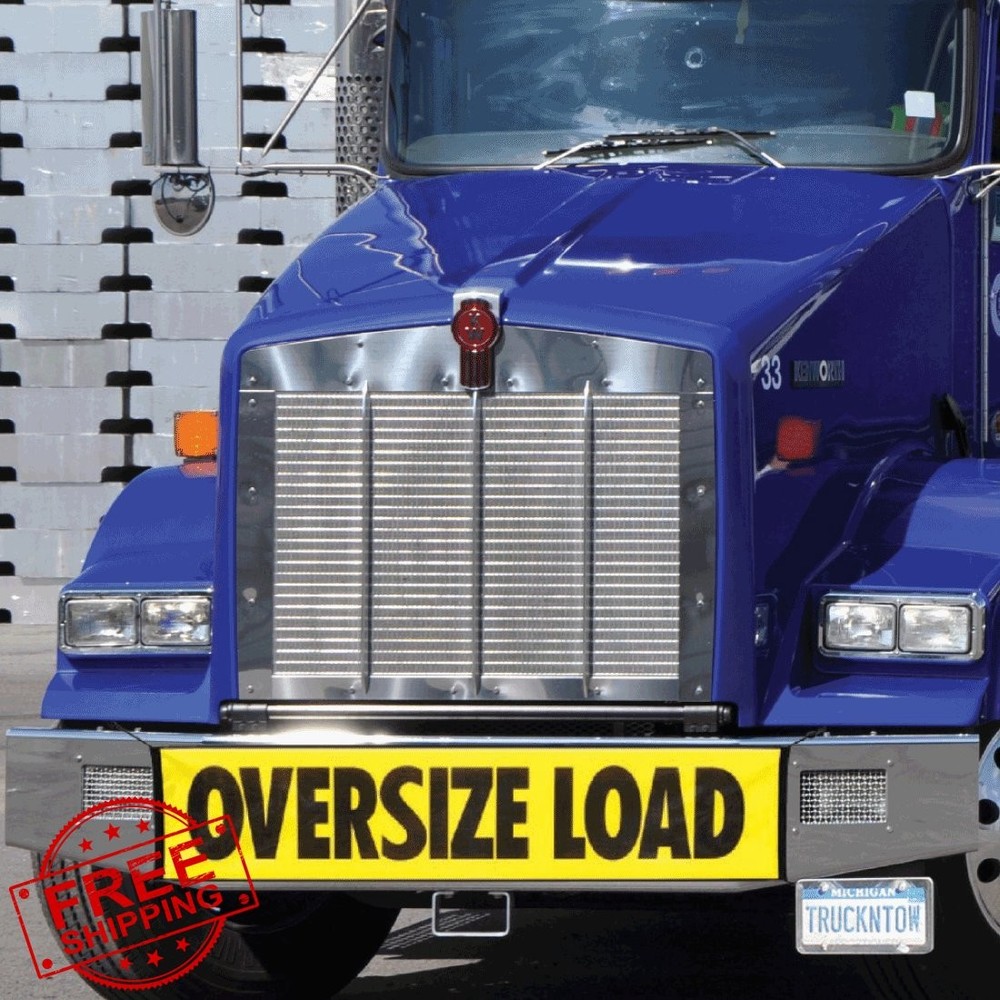 VULCAN Oversize Load Banner 2pc 18"x84" Mesh w/ Hooks