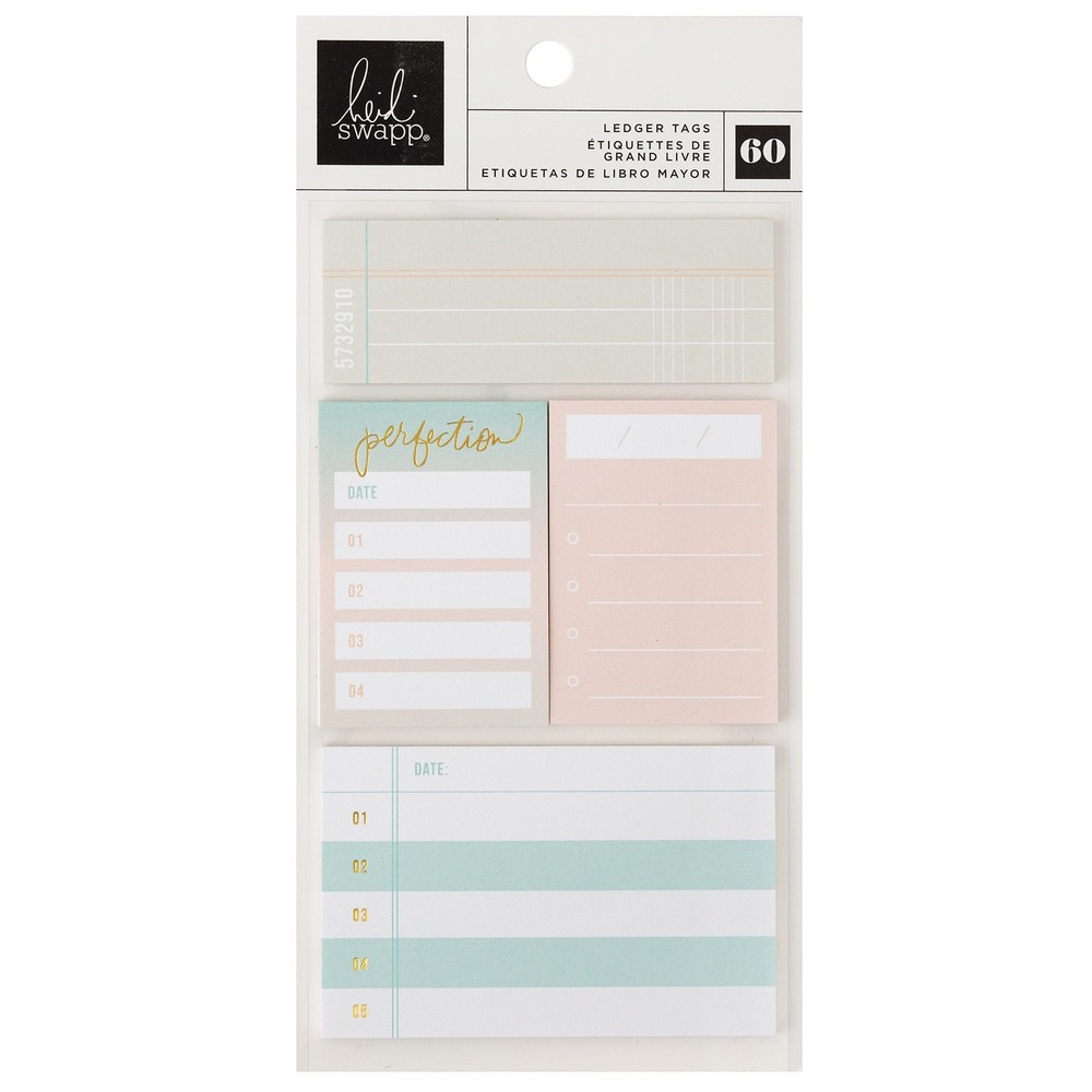 Heidi Swapp Set Sail Ledger Tag Sticky Notes-60/Pkg