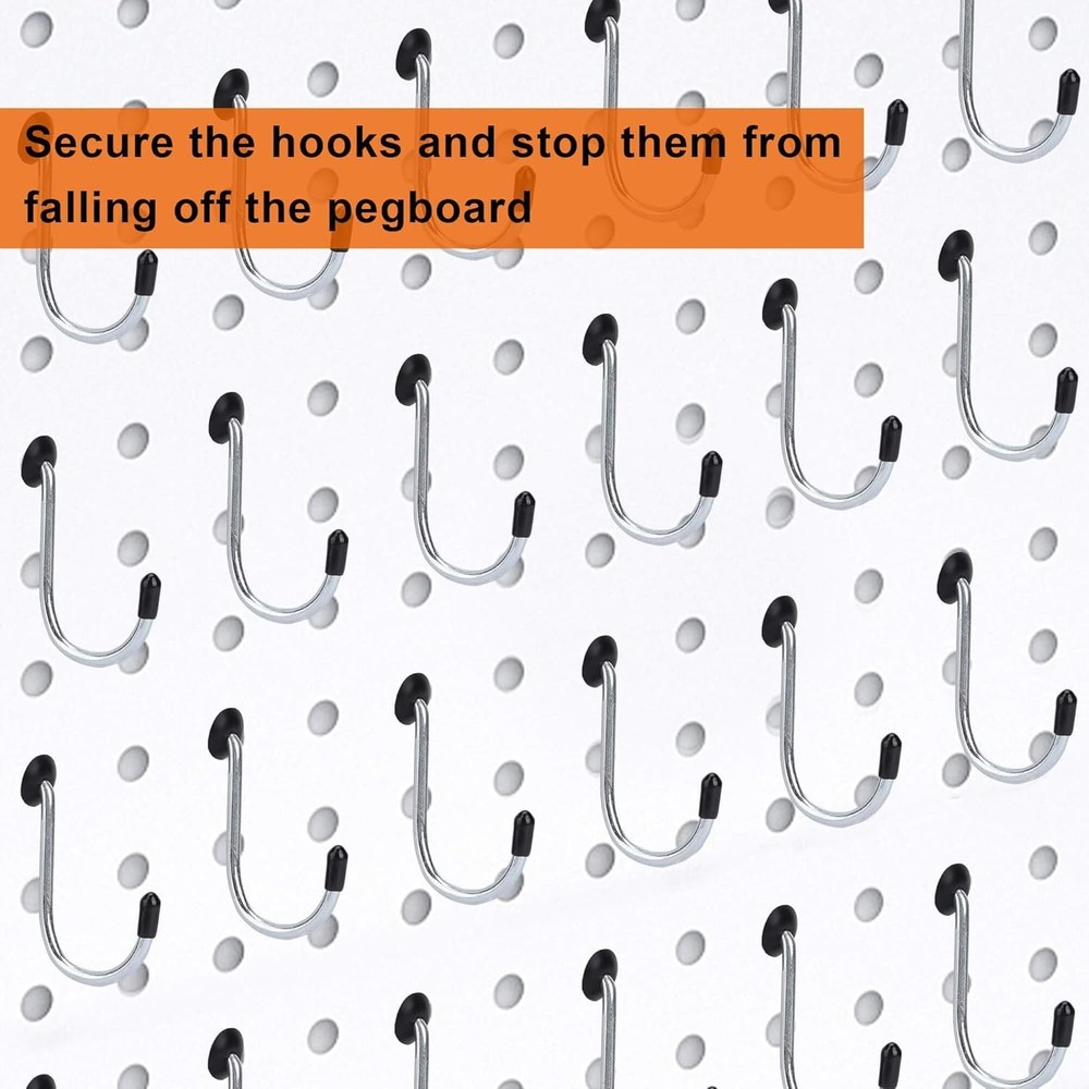 Universal Pegboard Hook Locks - 60 PCS Rust Resistant for Optimal Storage