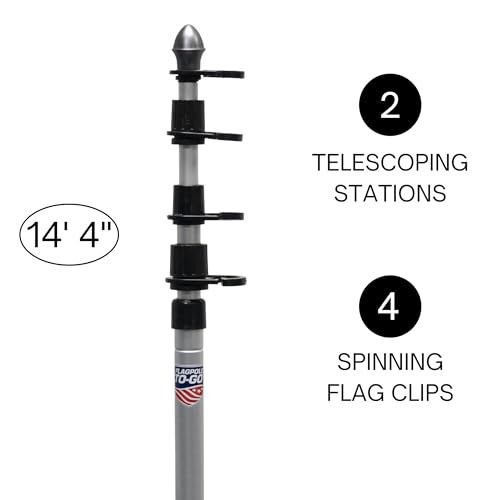 Telescoping Aluminum Portable Flagpole