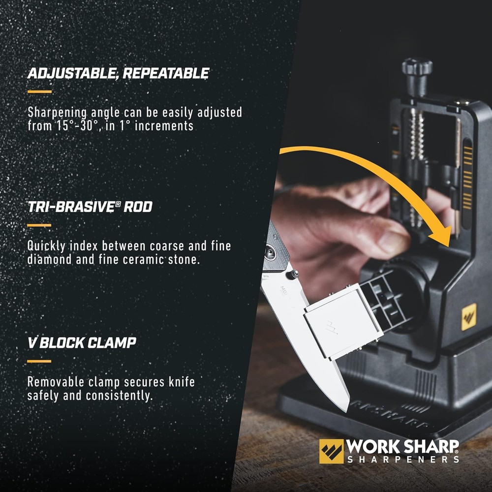 Precision Adjust Knife Sharpener Kit, Sharpens All Pocket and Kitchen Knives