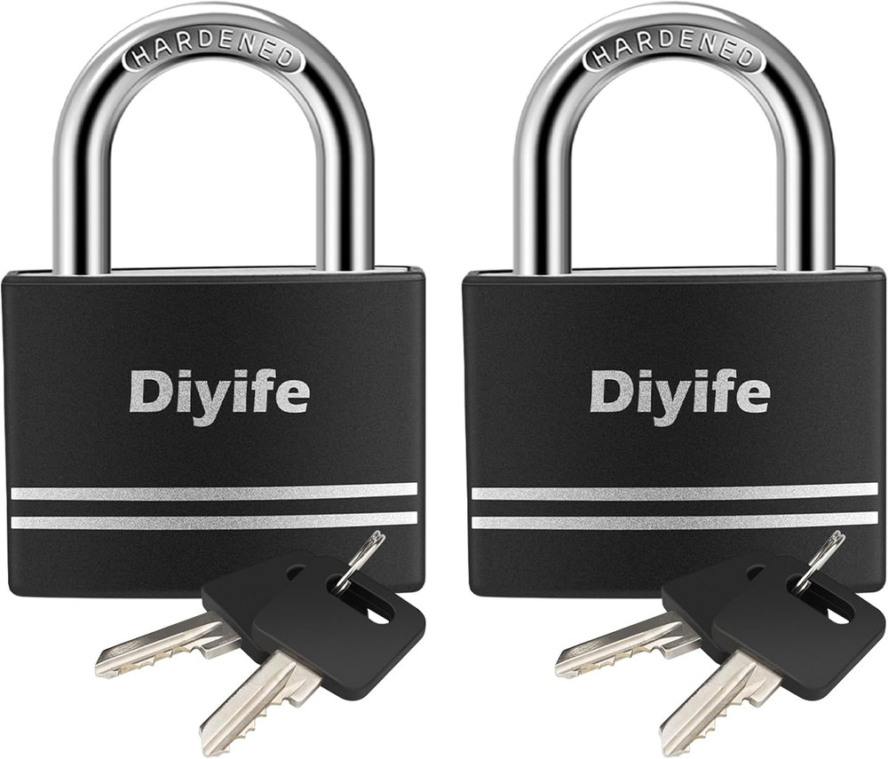 2 Pack Aluminum Padlocks Keyed Alike Anti Rust