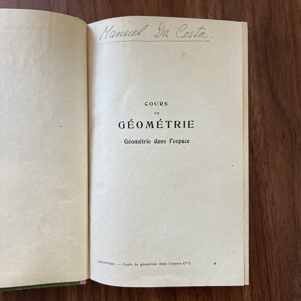 1925 CHENEVIER PIERRE - Cours d’Algèbre For Secondary School Math Classes
