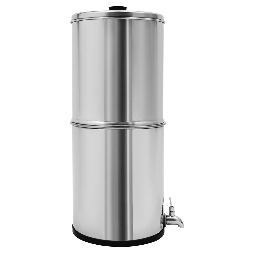 8.5L Gravity-Fed Water Filter Countertop Water Purification System w/2 Filters