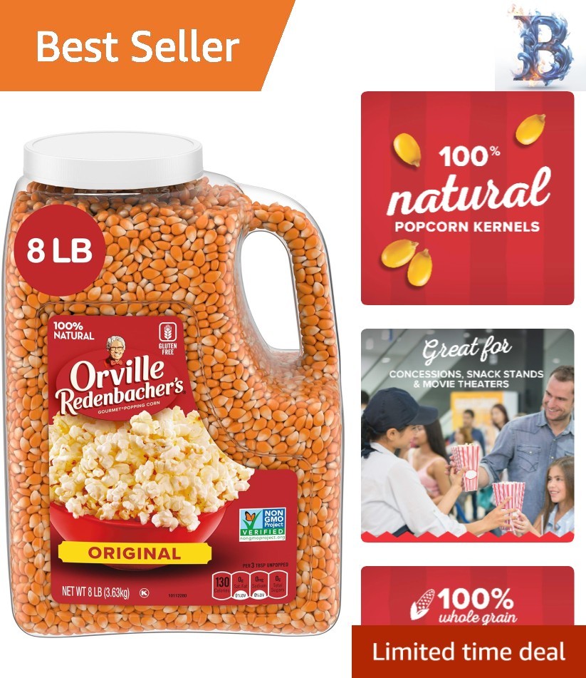 8 lb  Gourmet Popcorn Kernels - Enhance Your Snacking Experience