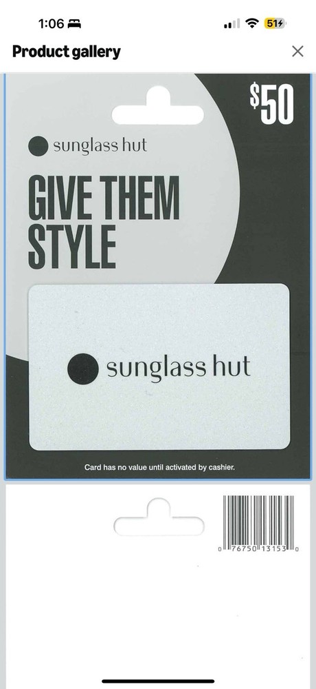 Gift Card Sunglass Hut
