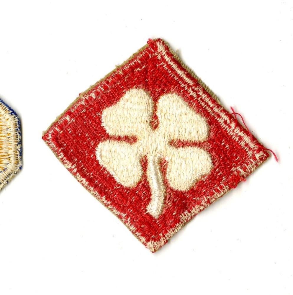 Fourth Army White Back Patch Cut Edge Vintage Pearl Harbor Pacific Training