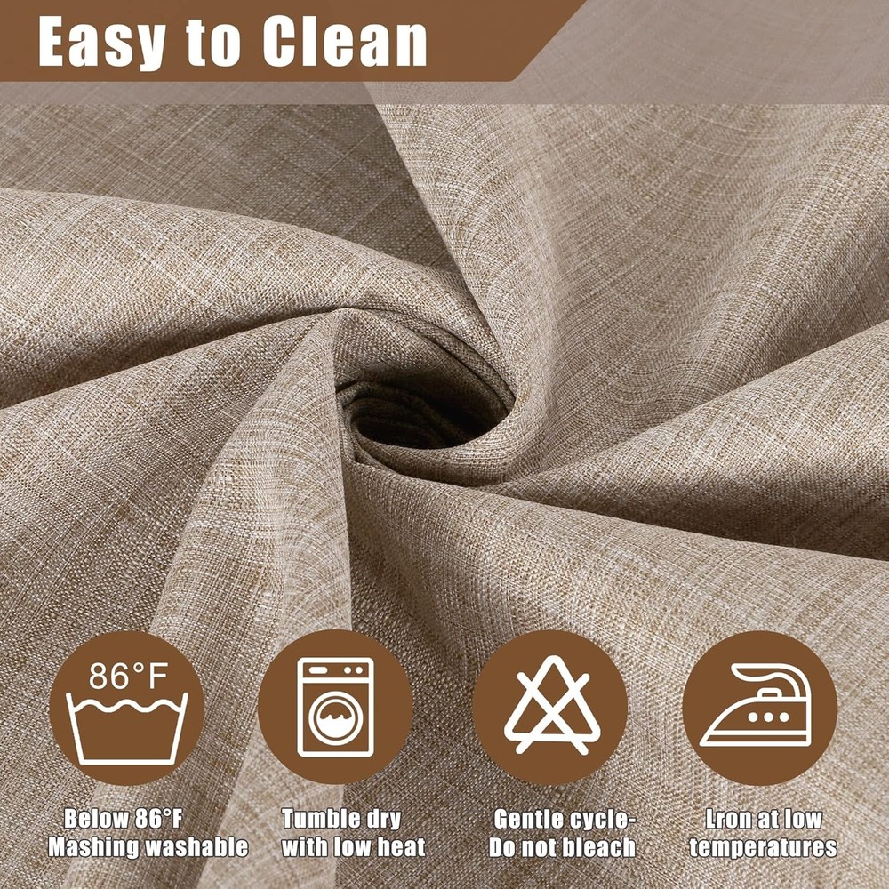 Fitable Faux Linen Tablecloth Rectangle 54" x 78" (Rectangular), Nature