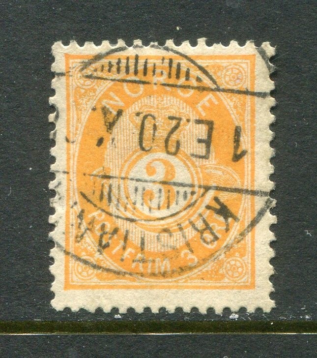 Norway #38 Post Horn 3 Ore [Used]