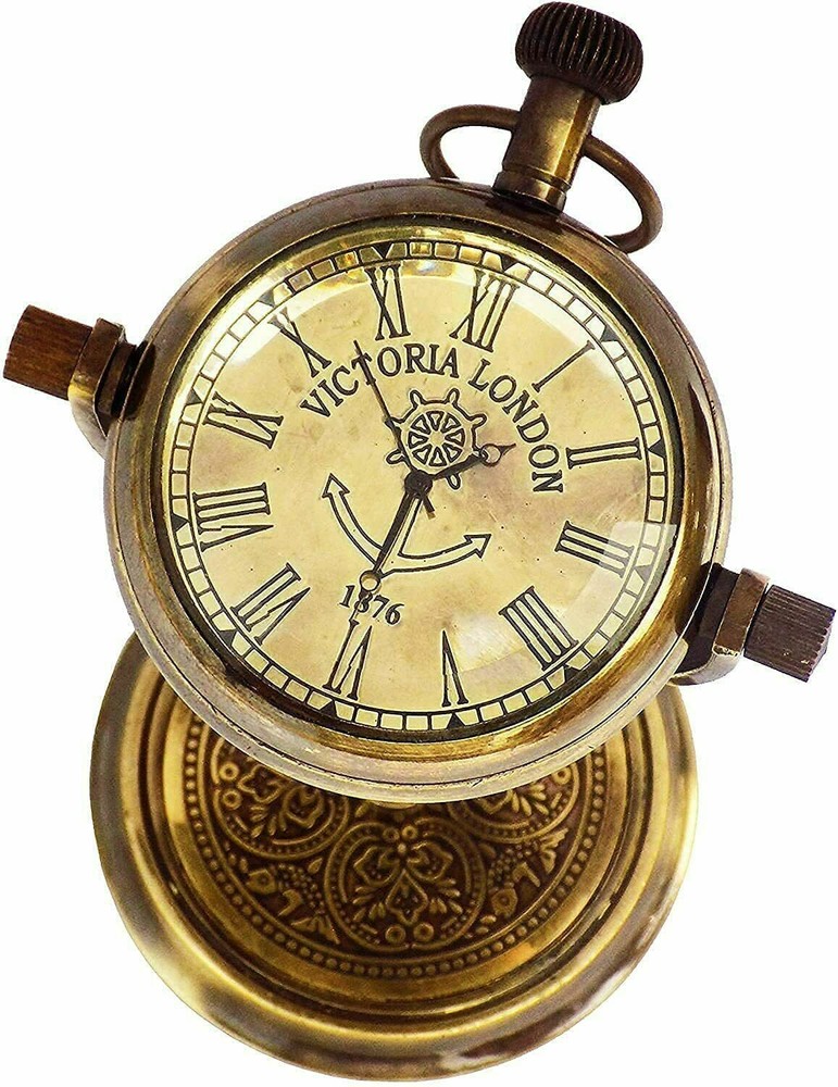 Antique Nautical Brass Table Top Clock Desk Clock Desktop Maritime Clock Gift