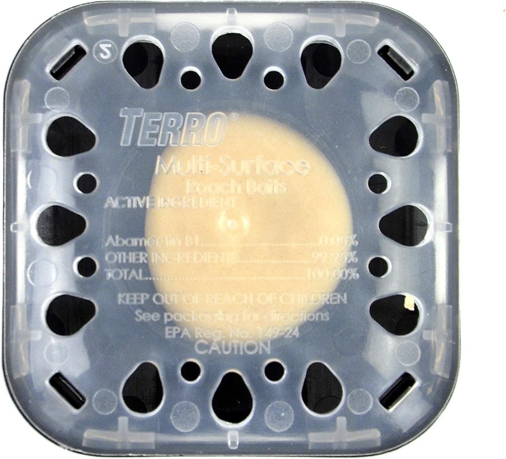 TERRO T500 Indoor Multi-Surface Roach Bait Stations - 1 Pack, Black