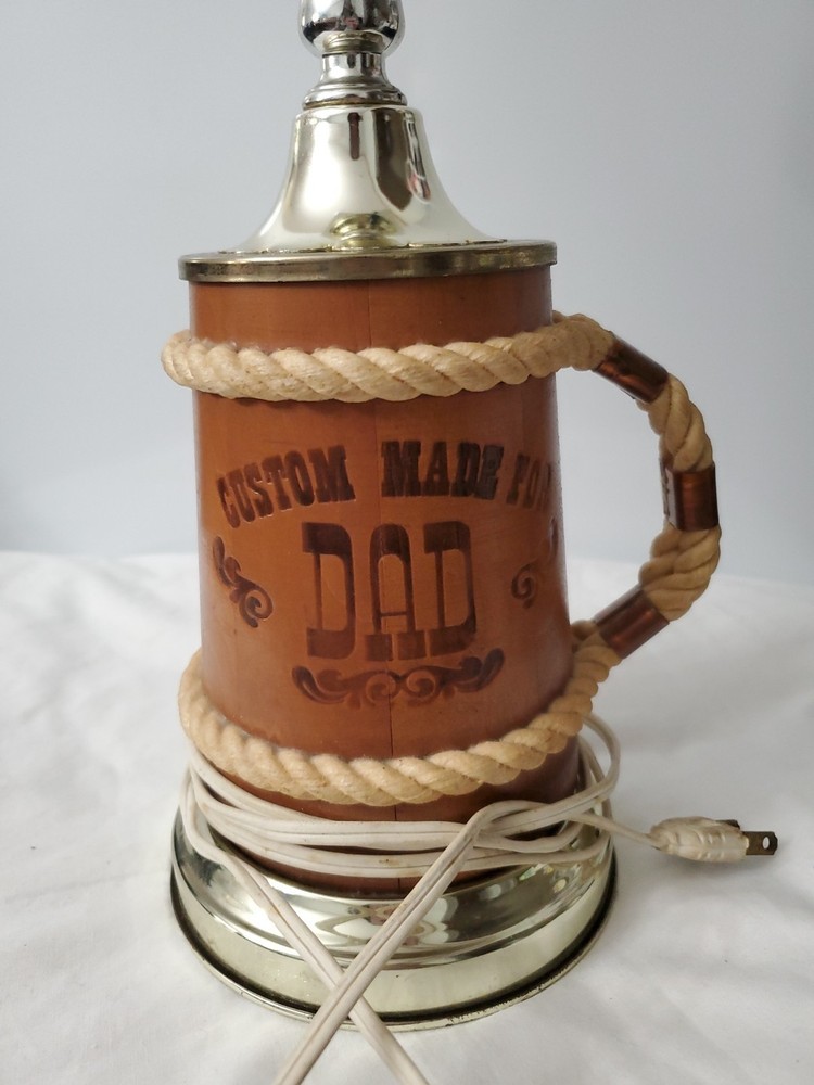 Custom Made Bar Lamp For Dad Man Cave Decor