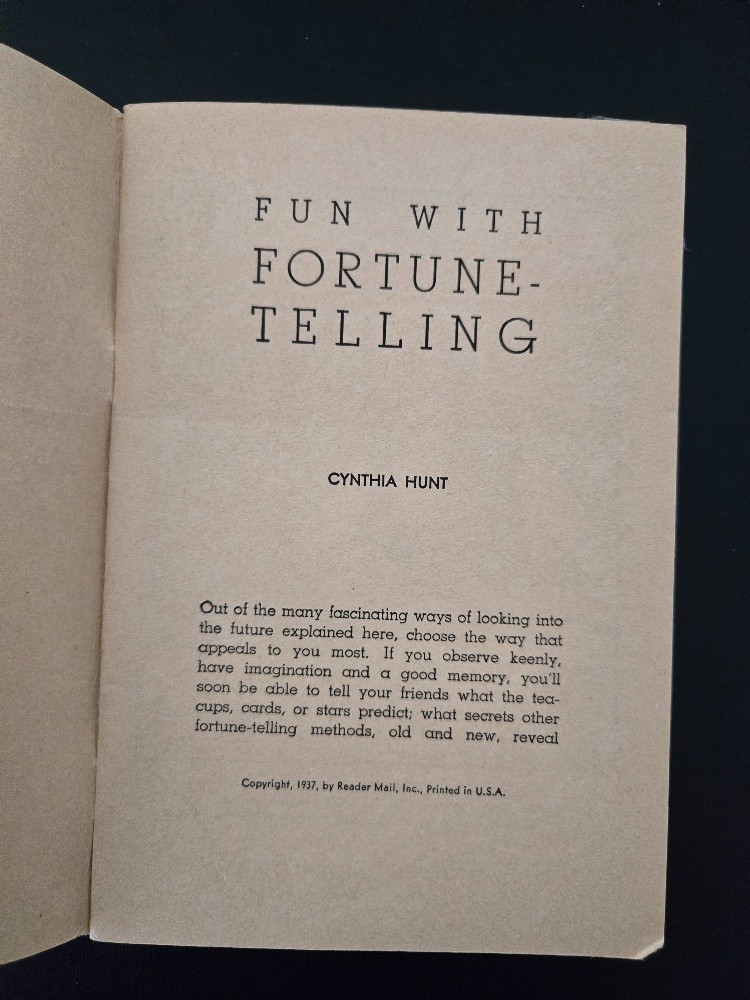 Two Vintage Fortune Telling Books