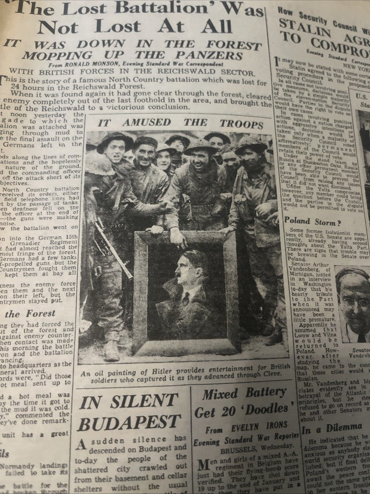 WW 2 Evening Standard 14/02/1945 Newspaper