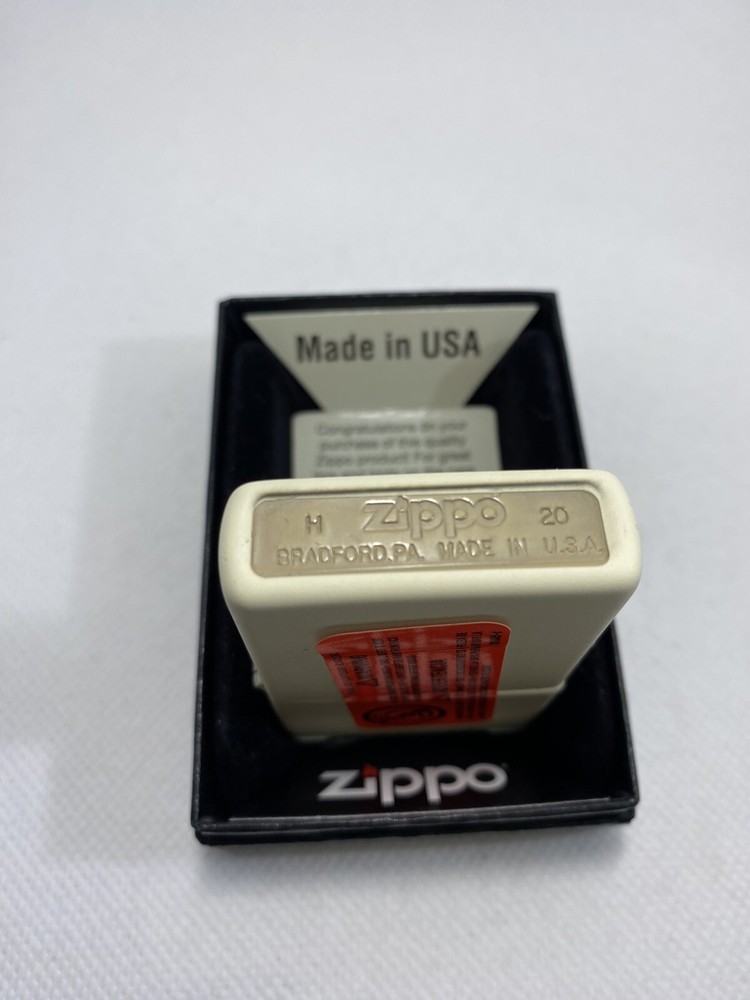 Zippo Heart on a Cream Matte Lighter