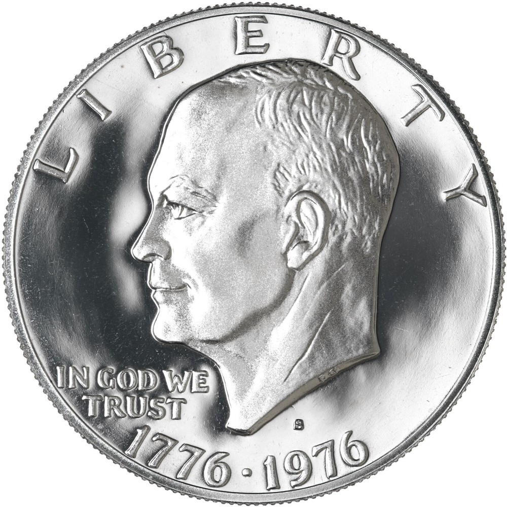 1976 S Eisenhower Dollar Gem DCam Proof CN-Clad Type 2