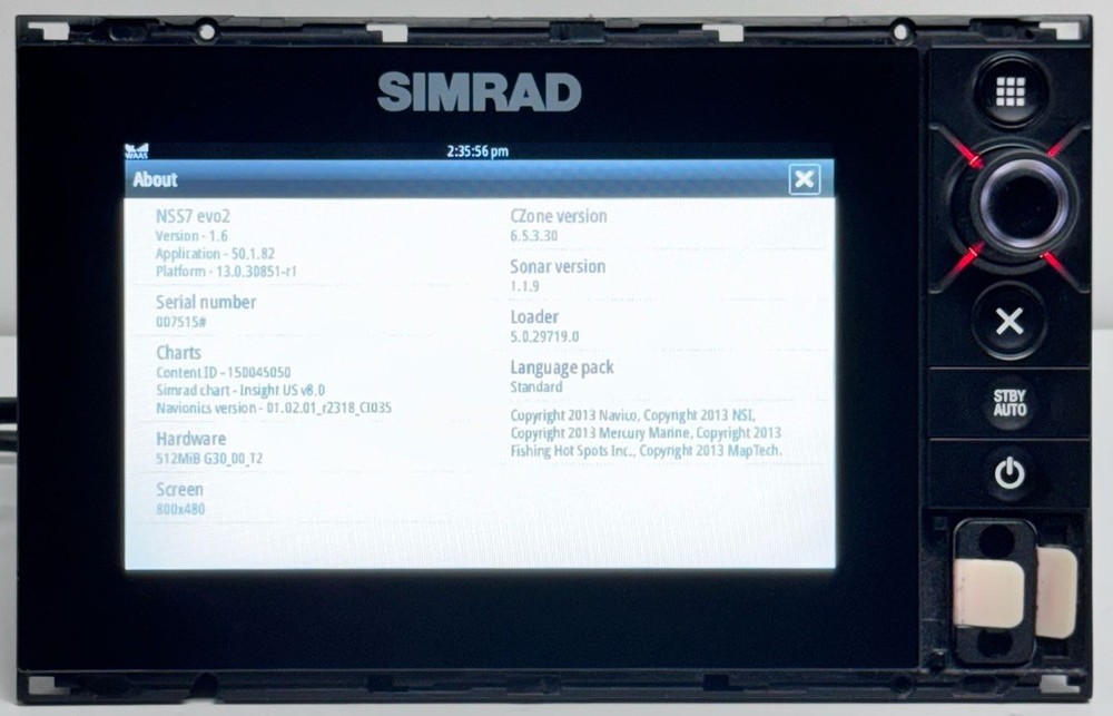 Simrad NSS7 evo2 Touch Screen Multifunction Chartplotter Display MFD