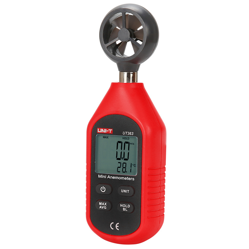 Mini Anemometer Air Flow Wind Speed Meter Temperature Tester 2in1