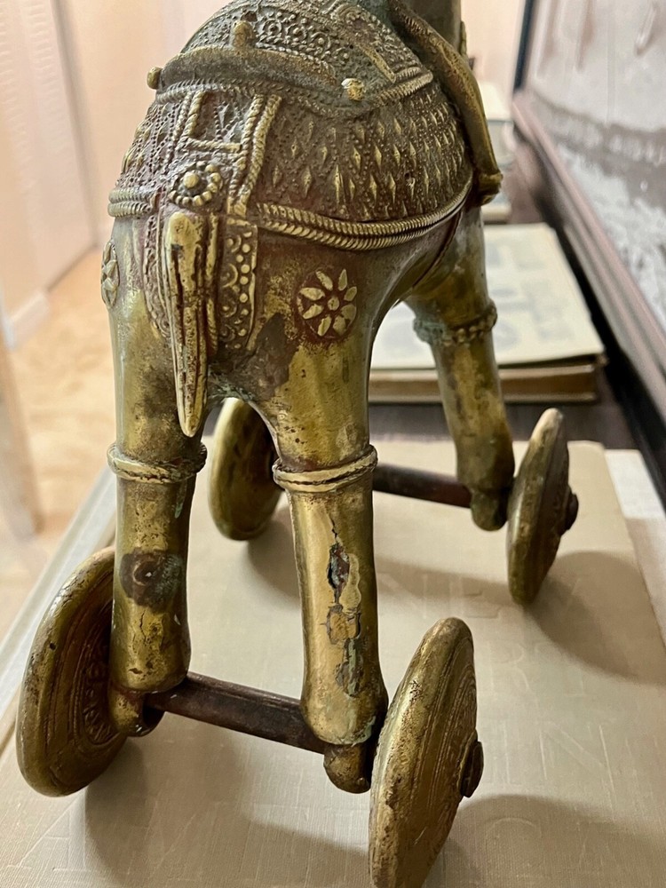 LARGE ANTIQUE INDIA TEMPLE TOY NUMBERED