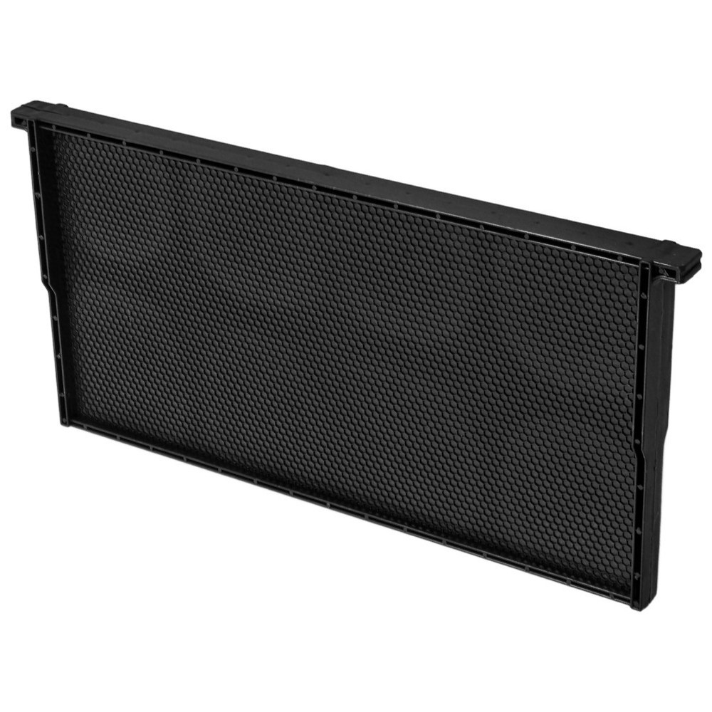 Beehive Frame with Black ABS Plastic and Wax Foundation for Beekeeping Use