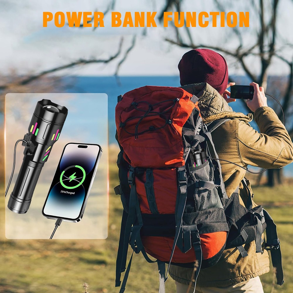 Rechargeable 990000000LM Super Bright LED Flashlight Tactical LED Work Light