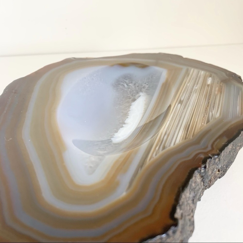 Vintage Polished Agate Dish Whimsigoth Cottagecore