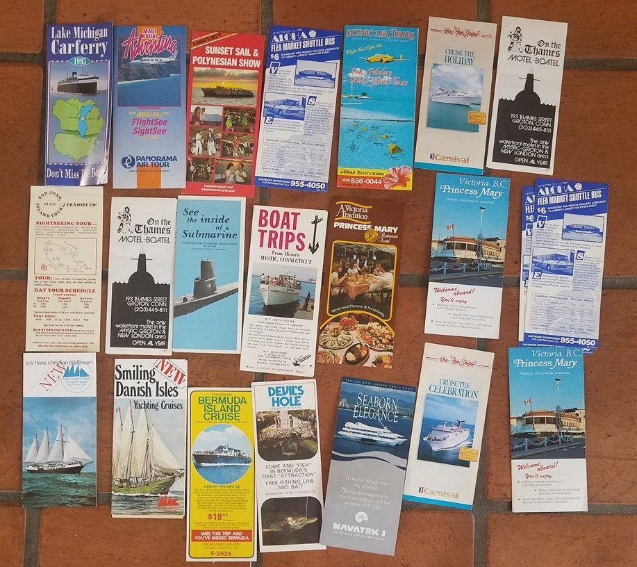 COLLECTION OF MISCELANEOUS BROCHURES - MOSTLY FROM SHIPS