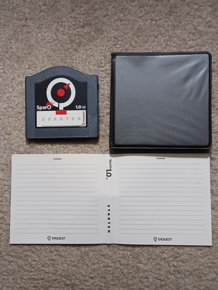 SYQUEST SparQ "STARTER" Software 1 GB Disk w/Plastic Case & Insert