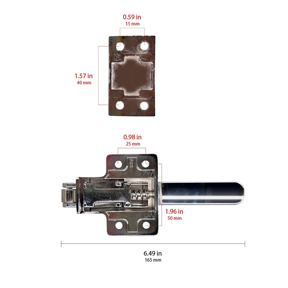 Xnrtop Adjustable Latch Spring Loaded Walk in Freezer Cooler Door Silver
