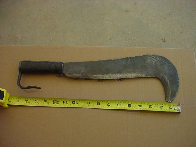 Old Hand Forged Heavy Hooked Blade Knife Machette