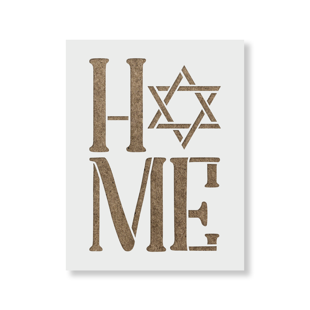 Home For Hanukkah Stencil - Durable & Reusable Mylar Stencils