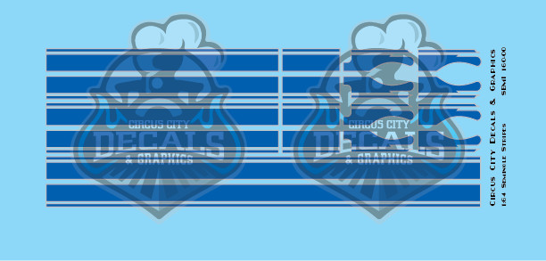Seminole Stripe Blue/Silver Outline 1:160 Scale