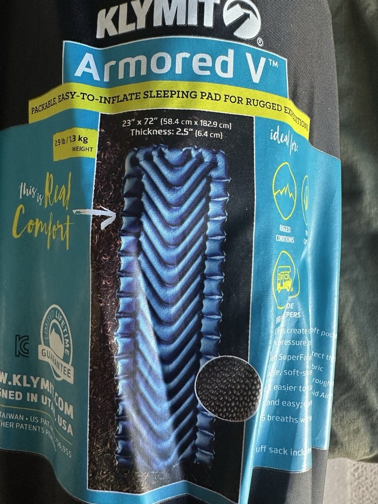 Klymit Armored V Blue Static Sleeping Pad