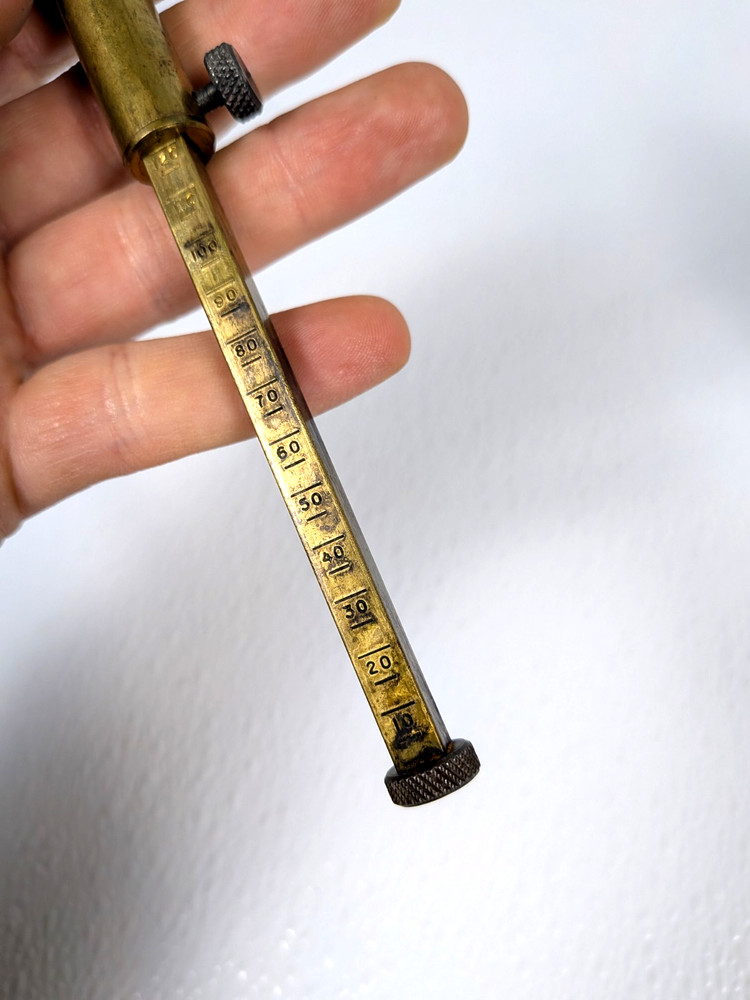 Vintage Brass Adjustable Black Powder Measure Muzzleloader Tools