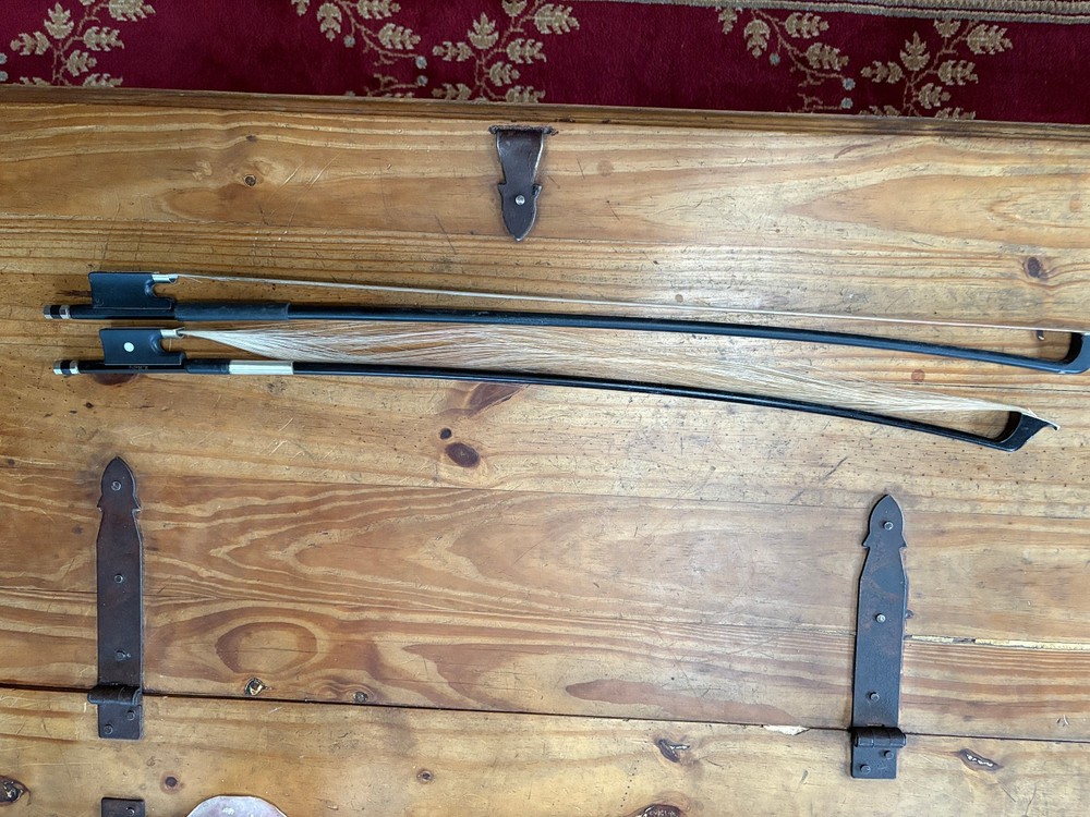 Two Vintage Cello Bows For Restoration