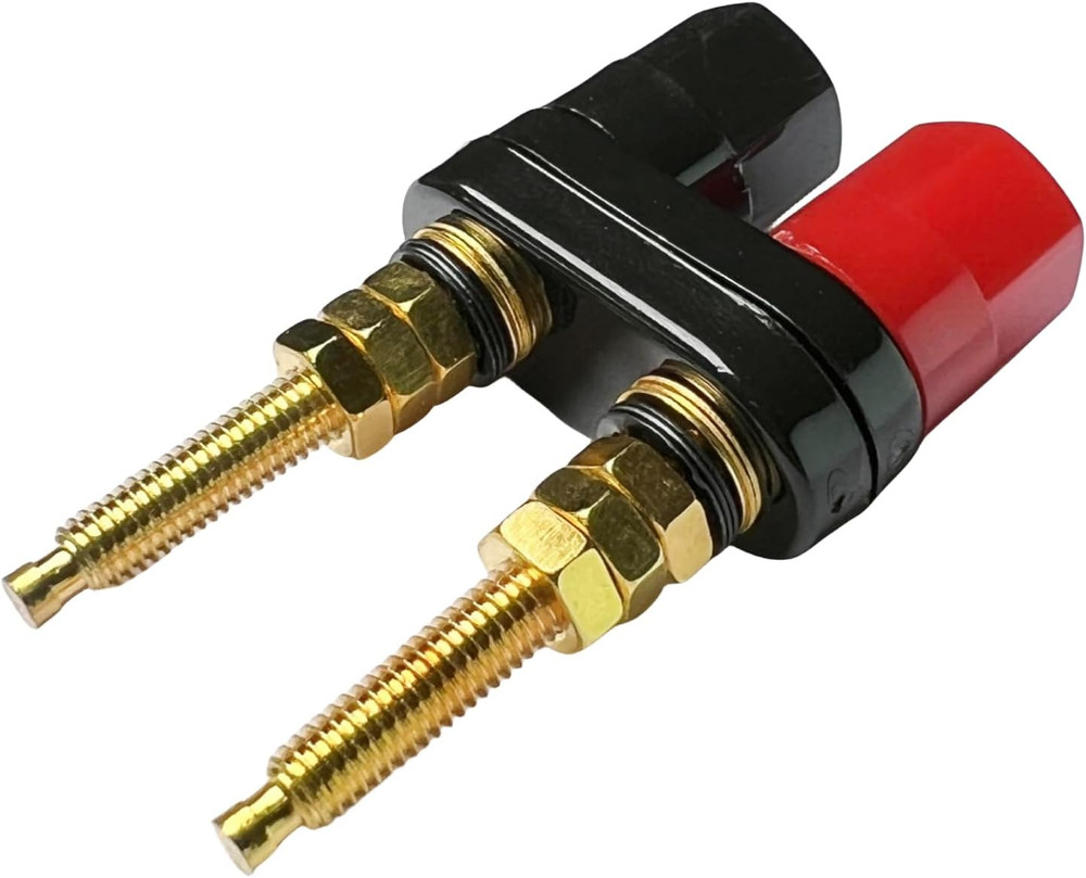 Dual Binding Post Terminal Banana Jack Socket Amp Speaker Power Connector 2 Pack