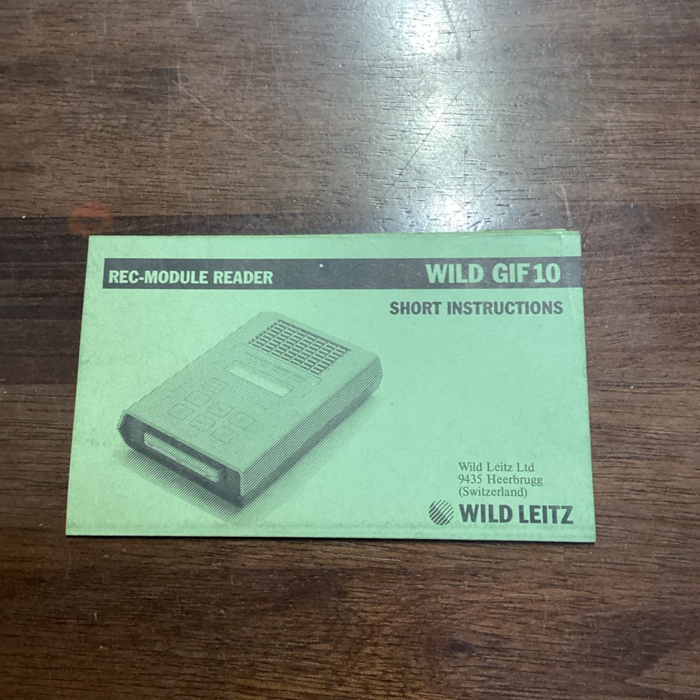 rec-module reader wild gif 10 Wild leitz short instructions