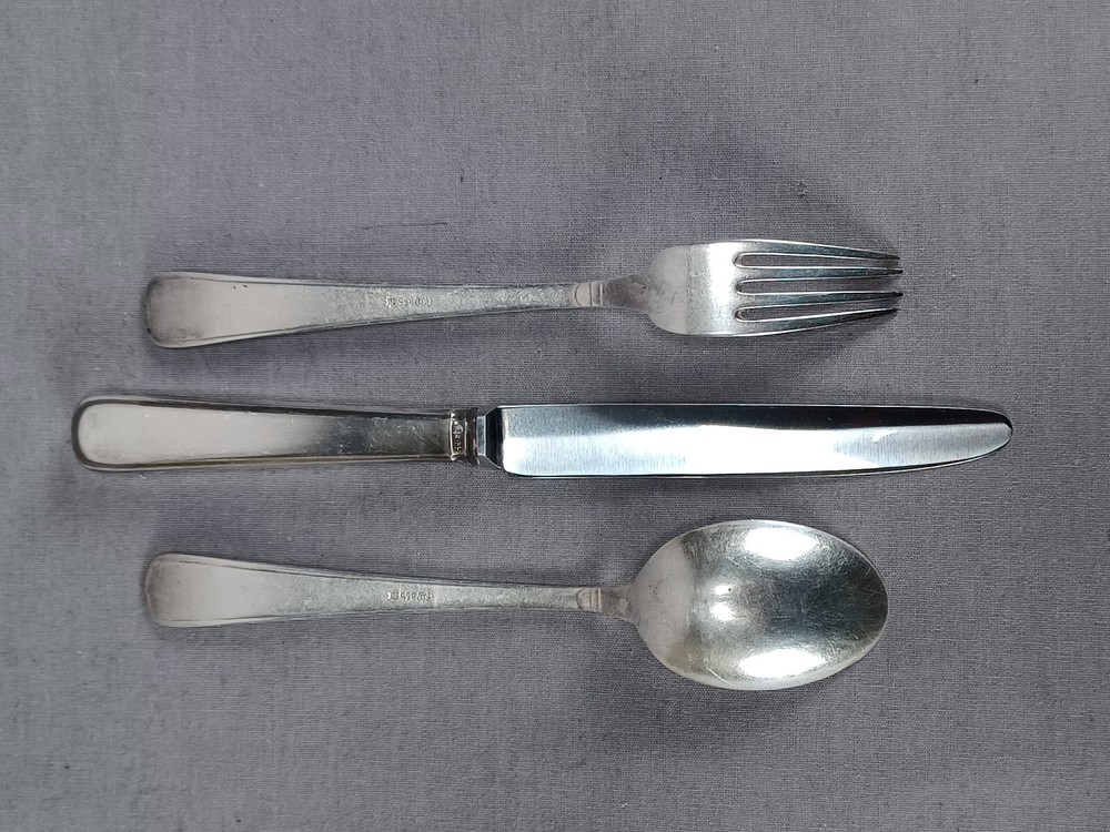 Jakob Grimminger German 835 Silver & Rostfrei Knife Fork & Spoon Set