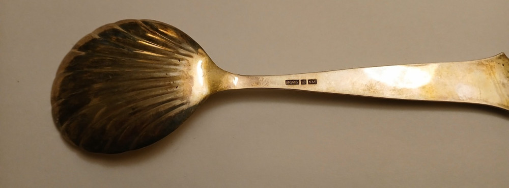 NORWAY MADE 830 SILVER BERRY SPOON.