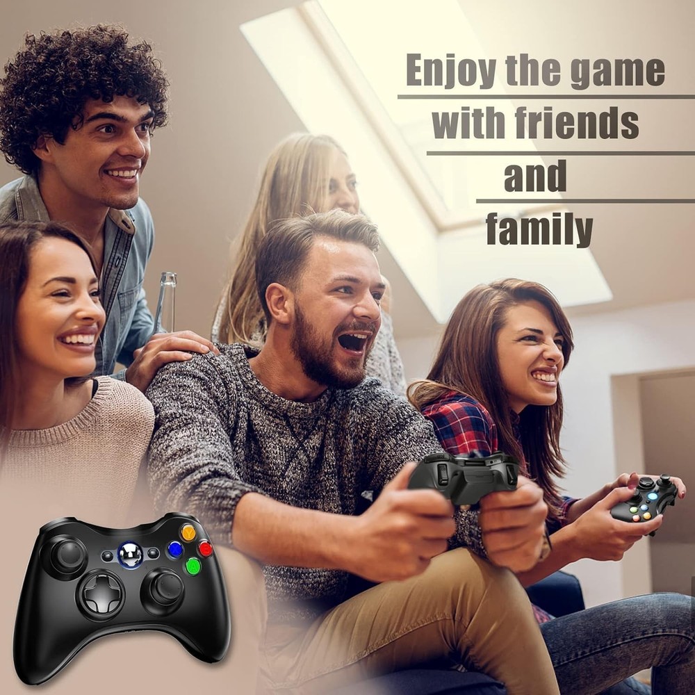 Xbox 360 Wireless Controller 2 Pack, 2.4G Wireless Controller for Xbox 360 & ...