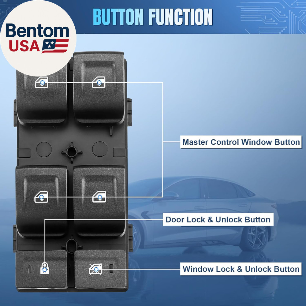 Master Power Window Switch Driver Side Compatible with 2014-2022 Chevy Silverado