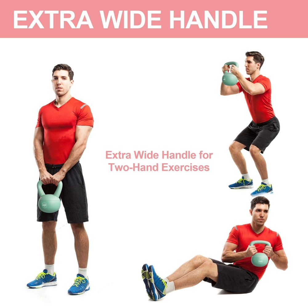 Soft Kettlebell - Iron Sand Filled Shock-Proof Hand Weights, Strength Trainin...