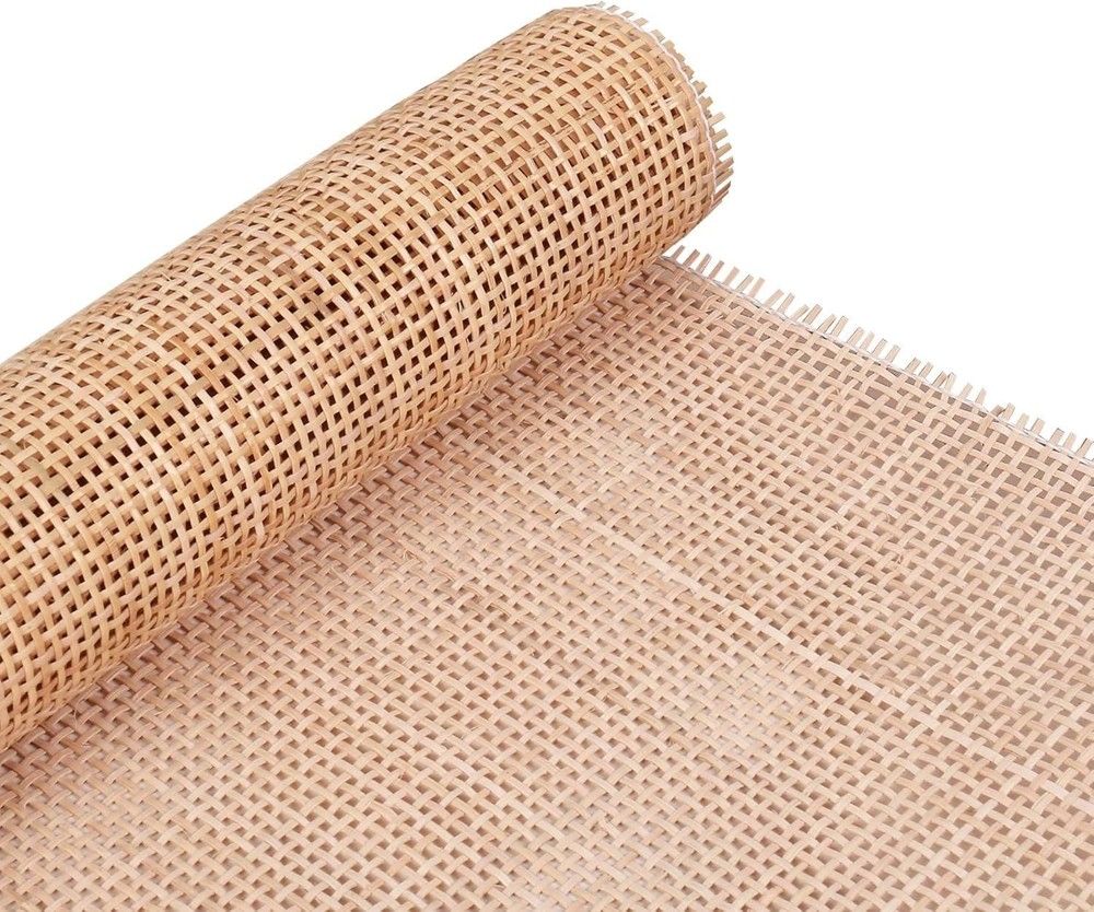 24" Width Natural Square Cane Webbing 5Feet, Rattan Webbing Roll