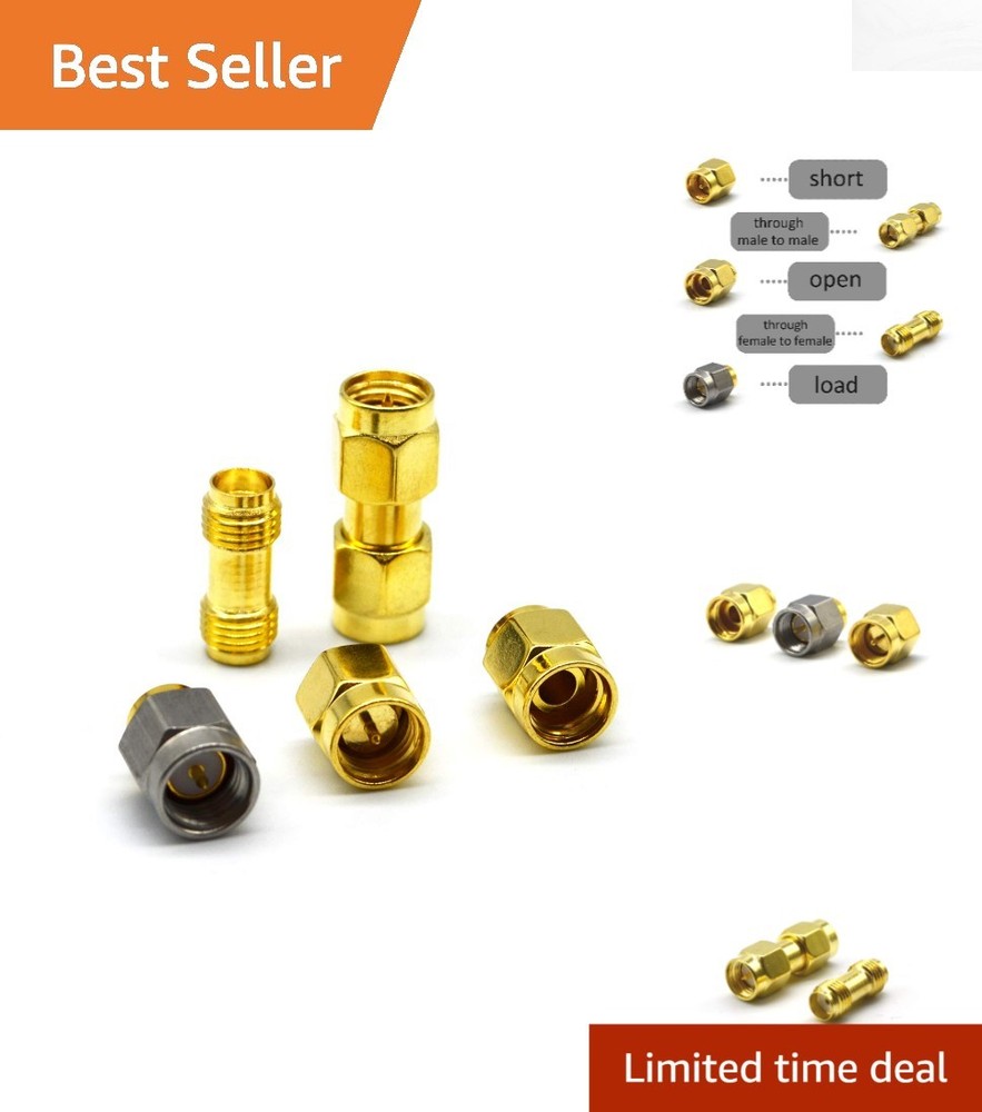 5-Piece SMA Calibration Set for RF Testing - Durable Copper Connectors