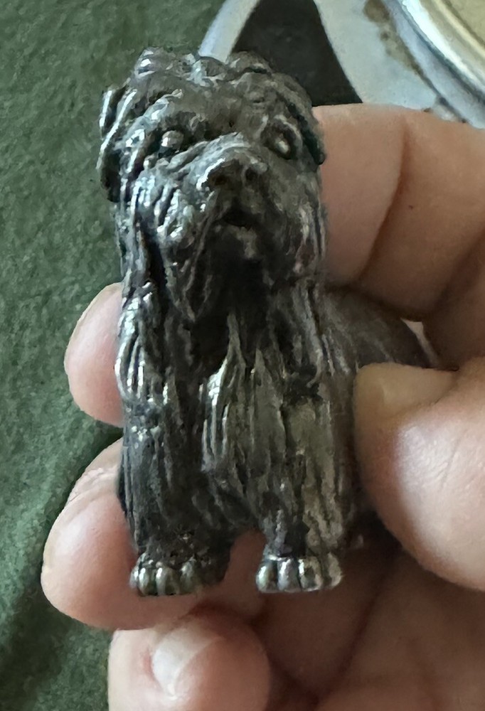 Sterling Silver Terrier Dog Figurine